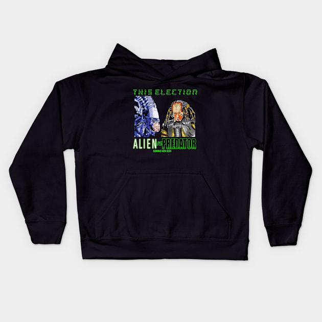 Alien Vs. Predator 2024 Kids Hoodie by Lydia's Green Light Closet 